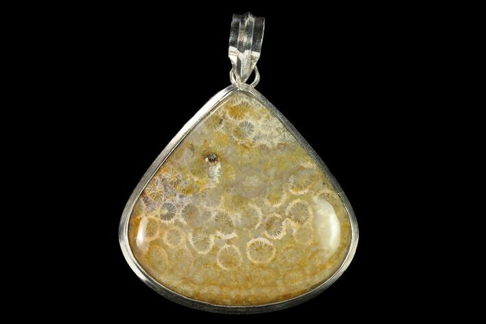 Million Year Old Fossil Coral Pendant - Indonesia #144175